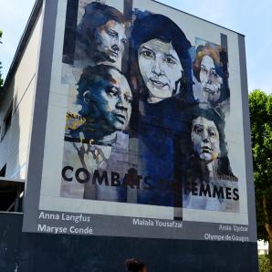 "Combats de Femmes" Peinture murale Sarcelles